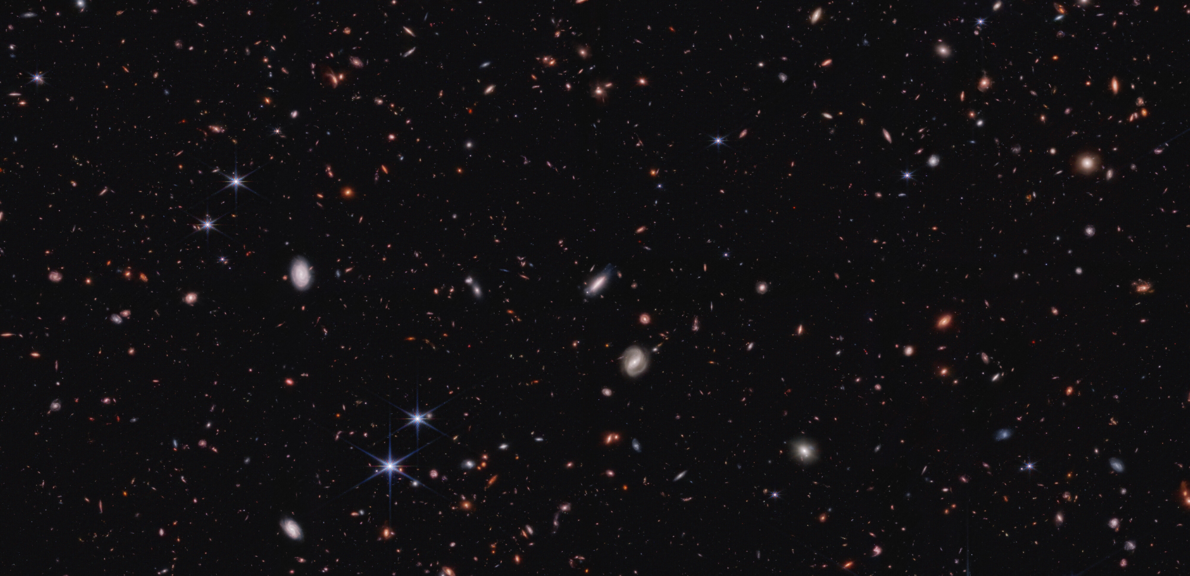 JWST CEERS deep-field observation of distant galaxies and foreground stars
